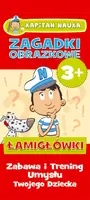 Okładka: Zagadki obrazkowe - Łamigłówki 3+ Kapitan Nauka