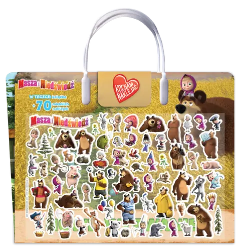 Okładka: Masza i niedźwiedź. Kocham naklejać. Nowe wyzwanie