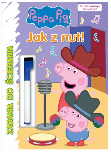 Okładka: Peppa Pig. Zadania do ścierania. Jak z nut!