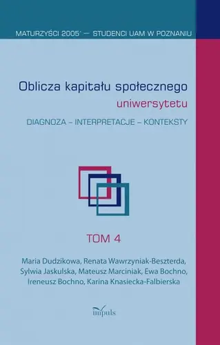 Okładka: Oblicza kapitału społecznego uniwersytetu