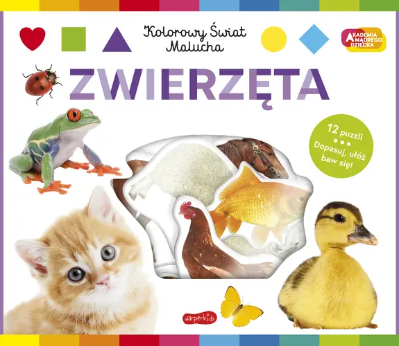 Okładka: Zwierzęta. Akademia mądrego dziecka. Kolorowy świat malucha