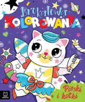 Okładka: Brokatowa kolorowanka. Pieski i kotki