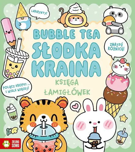 Okładka: Kawaii. Księga łamigłówek. Bubble tea. Słodka kraina