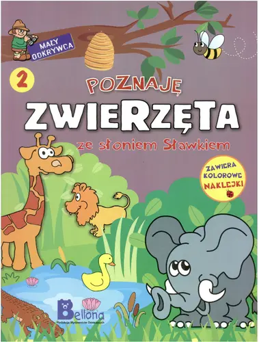 Okładka: Poznaję zwierzęta ze słoniem Sławkiem