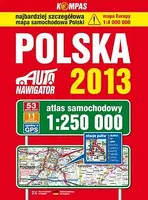 Okładka: Polska. Auto nawigator 2013. Atlas samochodowy w skali 1:250 000