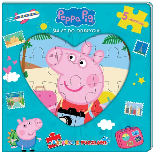 Okładka: Peppa Pig. Książka z puzzlami. Świat do odkrycia