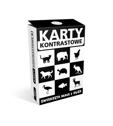 Okładka: Karty kontrastowe. Zwierzęta małe i duże
