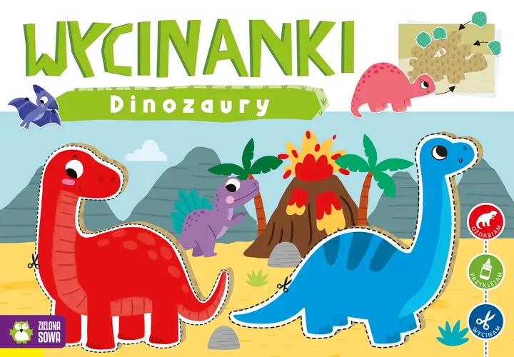 Okładka: Wycinanki. Dinozaury