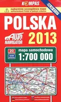 Okładka: Polska 2013. Mapa samochodowa 1:700 000 w laminacie
