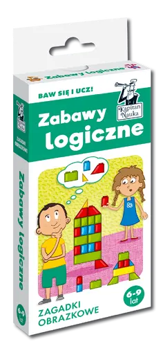 Okładka: Zabawy logiczne. Zagadki obrazkowe. Kapitan Nauka