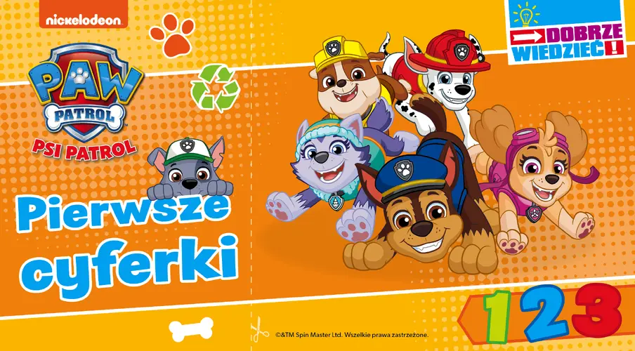 Okładka: Psi Patrol. Dobrze wiedzieć. Pierwsze cyferki