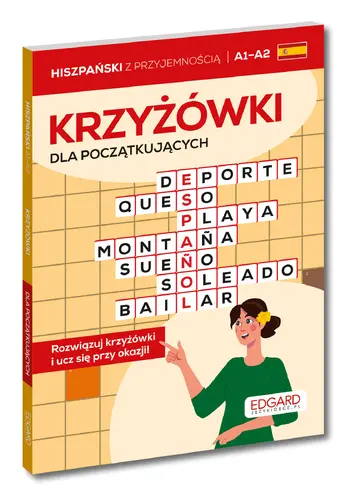 Okładka: Hiszpański. Krzyżówki dla początkujących A1–A2