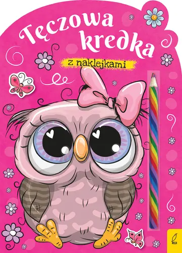 Okładka: Tęczowa kredka. Sowa