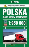 Okładka: Polska mapa kodów pocztowych 1:950 000