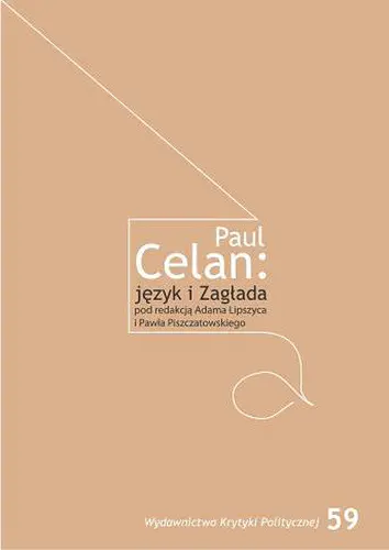 Okładka: Paul Celan: język i zagłada