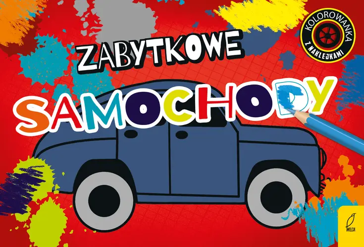 Okładka: Kolorowanki z naklejkami. Zabytkowe samochody