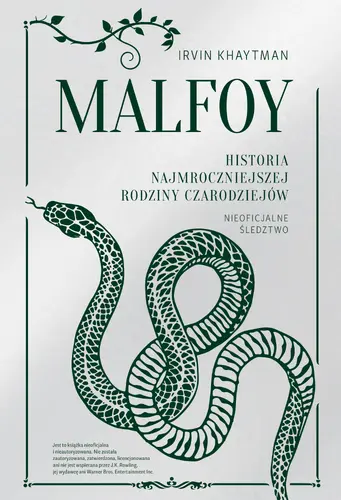 Okładka: Malfoy. Historia najmroczniejszej rodziny czarodziejów