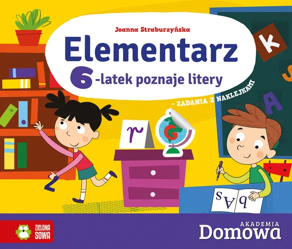 Okładka: Domowa Akademia. Elementarz. 6-latek poznaje litery