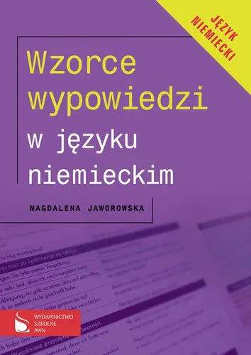 Okładka: Wzorce wypowiedzi w języku niemieckim