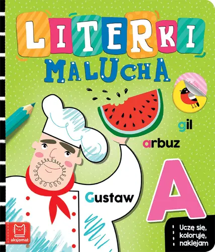 Okładka: Literki malucha. Uczę się, koloruję, naklejam