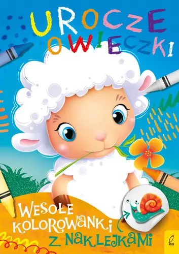Okładka: Wesołe kolorowanki z naklejkami. Urocze owieczki