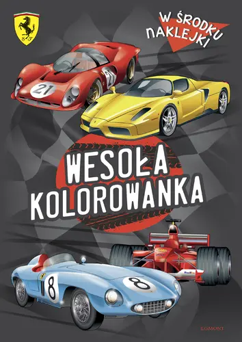 Okładka: Ferrari. Wesoła kolorowanka z naklejkami
