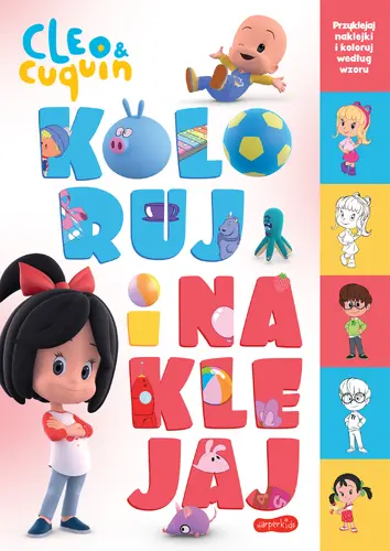 Okładka: Cleo i Cuquin. Koloruj i naklejaj