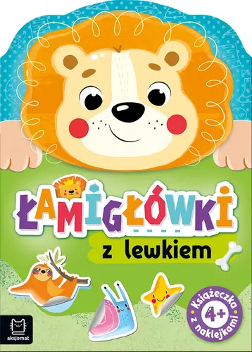 Okładka: Łamigłówki z lewkiem. Książeczka z naklejkami 4+