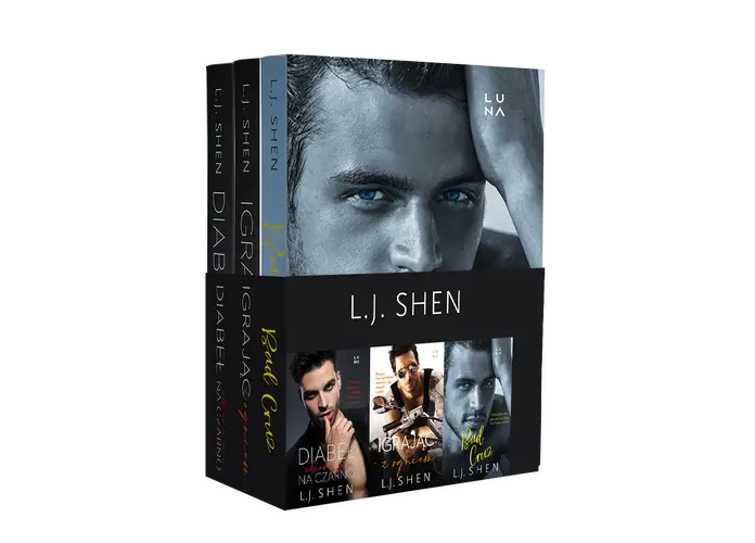 Okładka: Pakiet L.J. Shen: Diabeł ubiera się na czarno / Igrając z ogniem / Bad Cruz