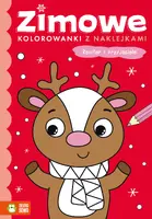 Okładka: Zimowe kolorowanki z naklejkami. Renifer i przyjaciele