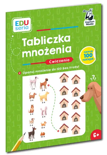 Okładka: EDUseria. Tabliczka mnożenia. Ćwiczenia. Kapitan Nauka