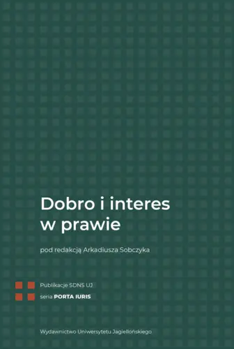Okładka: Dobro i interes w prawie