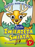 Okładka: Zwierzęta świata. Kolorowanki z oczkami