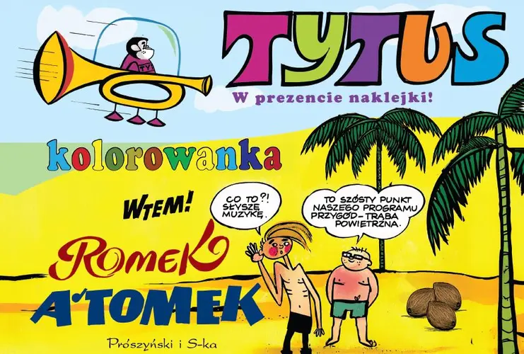 Okładka: Tytus, Romek i A'Tomek. Kolorowanka 5