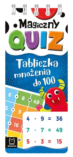 Okładka: Magiczny quiz. Tabliczka mnożenia do 100. Spirala